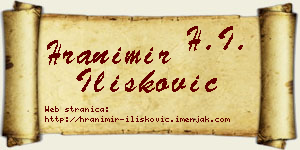 Hranimir Ilišković vizit kartica